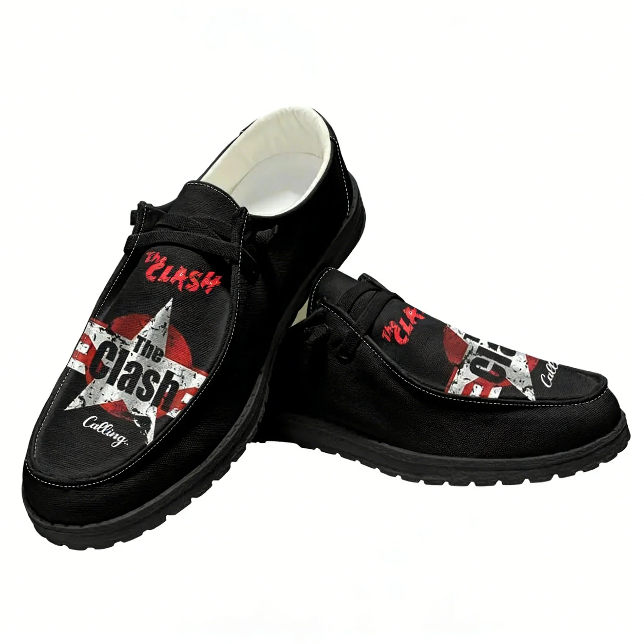 Sewing Custom - أحذية كاجوال من The Clash Rock