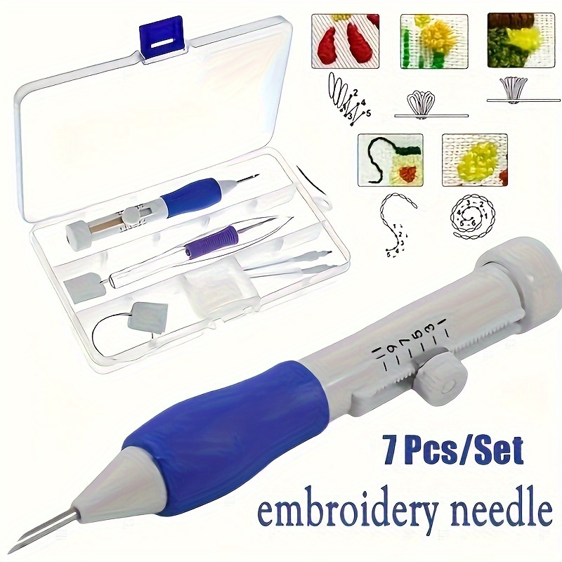 Textile Sewing Kit - 7 قطع التطريز لكمة إبرة الخياطة