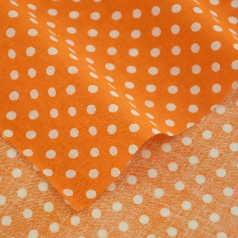 قماش قطني مطبوع بنقط بولكا برت - مراجعة Sewing In Textile وسعره