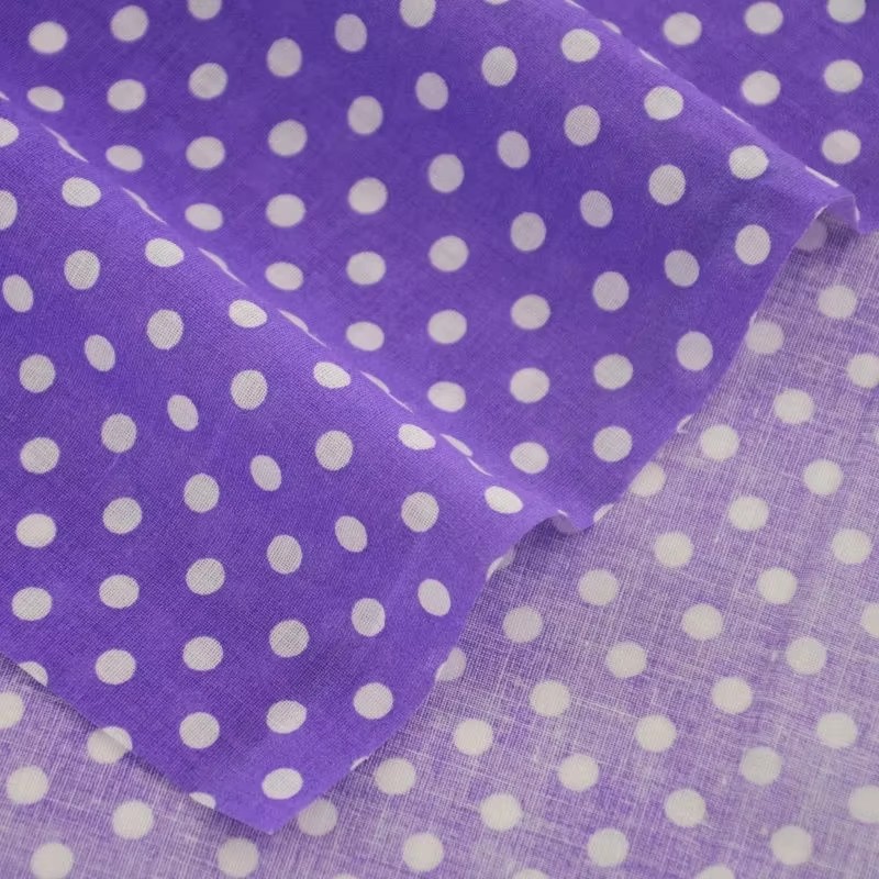 قماش قطني مطبوع بنقط بولكا برت - مراجعة Sewing In Textile وسعره