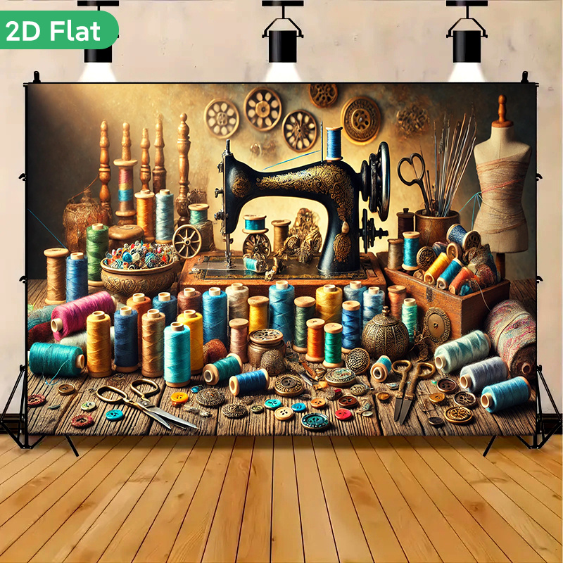 نسيج جداري فني عتيق بتصميم ورش - مراجعة Textiles Sewing Machine وسعره