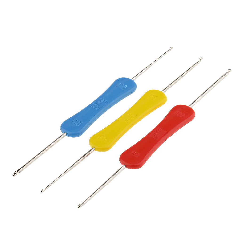 3 خطافات كروشيه ذات قبضة مزدوج - مراجعة Textile Sewing Kit وسعره