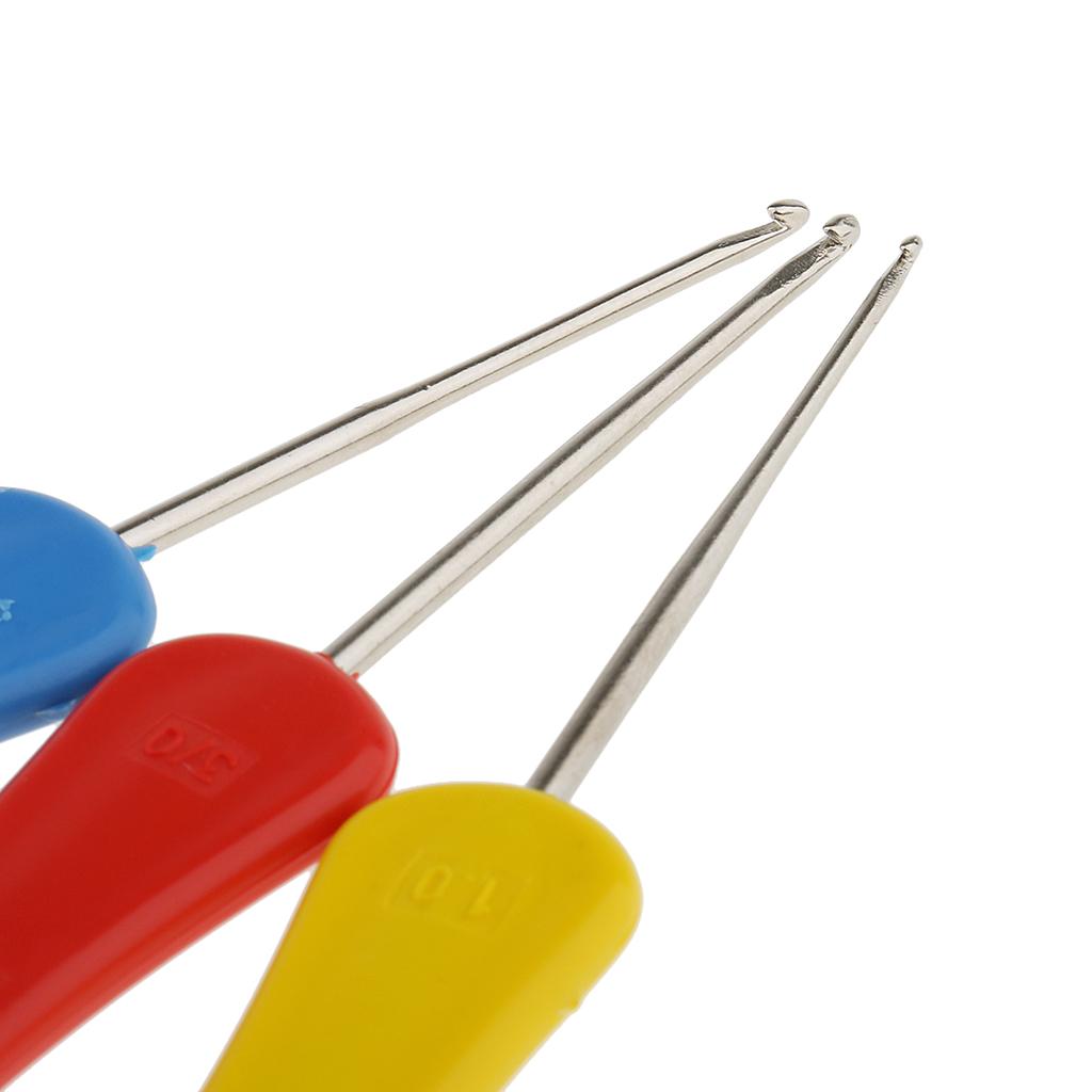 3 خطافات كروشيه ذات قبضة مزدوج - مراجعة Textile Sewing Kit وسعره